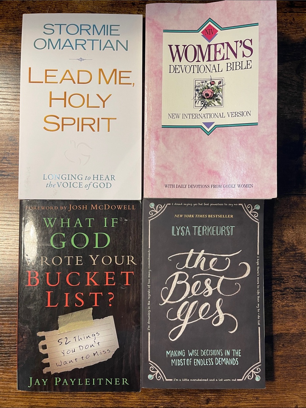 Set of 3 Inspirational Christian Books & NIV Women’s Devotional Bible.